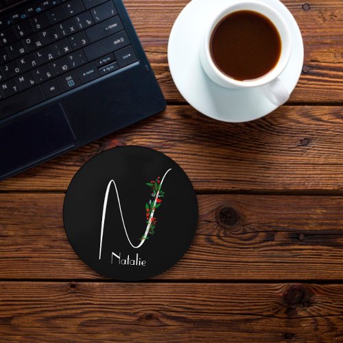 Minimalist wildflower monogram  Wireless Charger