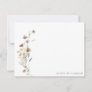 Minimalist Wildflower Personalized Name Stationery Note Card