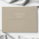 Solid Light Taupe Wedding 5x7 Envelope