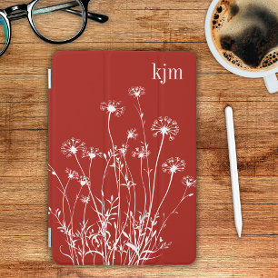 Minimalist Wildflowers Monogram iPad Mini Cover