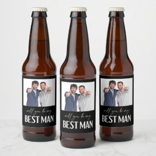 Groomsmen Beer & Liquor Labels | Zazzle