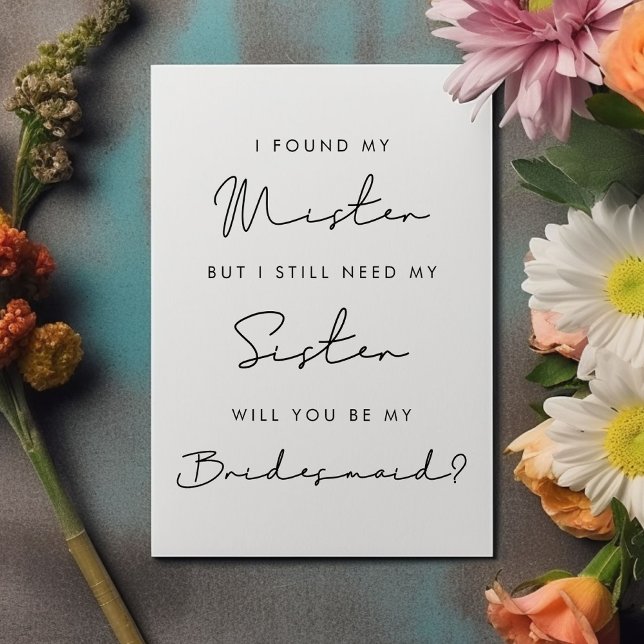 Minimalist Will you be my bridesmaid proposal card (Creator Uploaded)