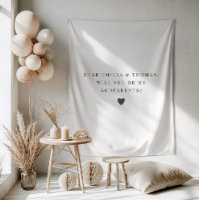Minimalist Will You Be My Godparents Proposal