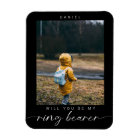 Minimalist Will you be my Ring Bearer Photo Dark