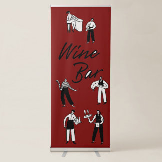 Minimalist Wine Bar Wedding Sign Merlot Red