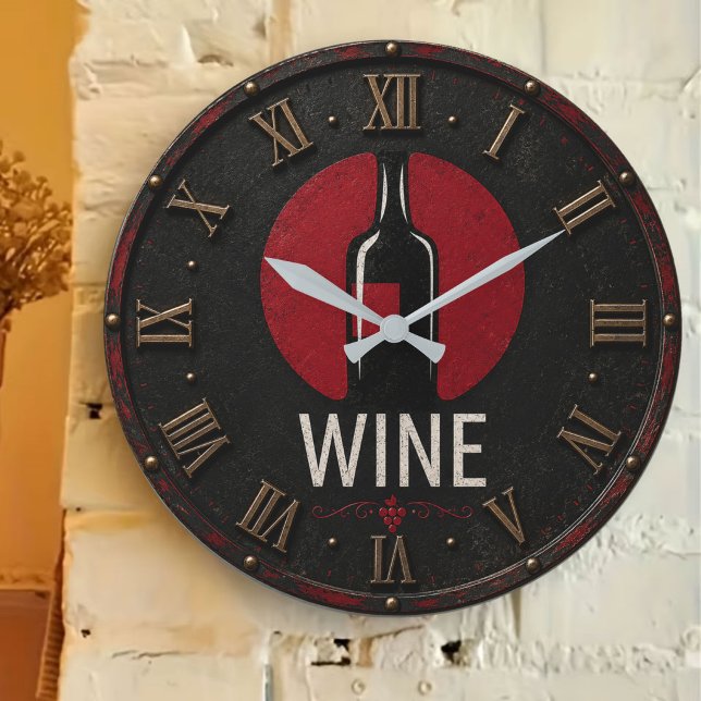 Minimalist Wine Large Clock (Creator Uploaded)