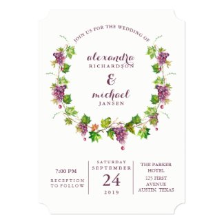 Vineyard Wedding Invitations