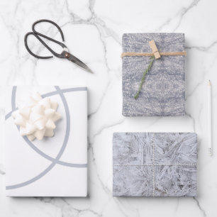 Minimalist Winter Snow Frost Wrapping Paper