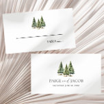 Minimalist Winter Snowy Pine Tree Forest Wedding Place Card<br><div class="desc">This is a Minimalist Winter Snowy Pine Tree Forest Wedding Flat Place Card!</div>
