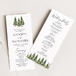 Minimalist Winter Snowy Pine Tree Forest Wedding Program<br><div class="desc">This is a Minimalist Winter Snowy Pine Tree Forest Wedding Program!</div>