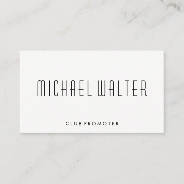 Minimalist with Elegant Font Business Card (Front)