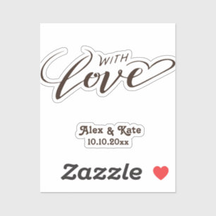 Minimalist With Love Sticker