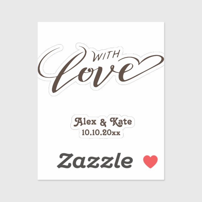 Minimalist With Love Sticker (Sheet)