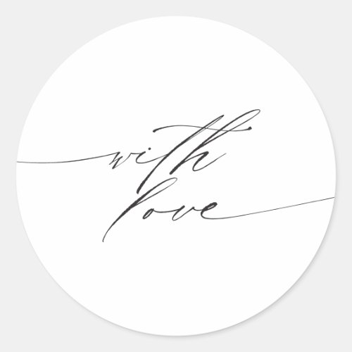 Minimalist With Love Wedding Stickers Labels
