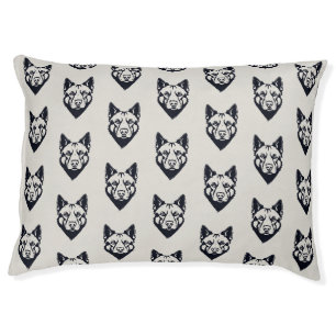 Minimalist wolf Dog Pet Bed