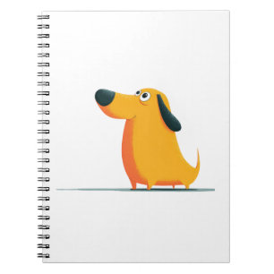 Minimalist Woman and Dog Illustration Gift for Dog Notebook