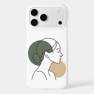 Minimalist Woman Face Line Art Boho iPhone 17 Pro Max Case