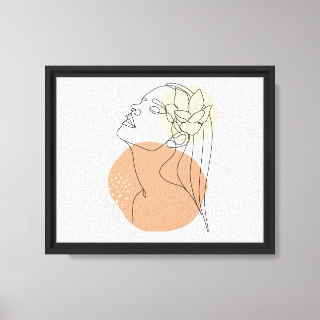 Minimalist Woman Line Art Wall Art  (Front)