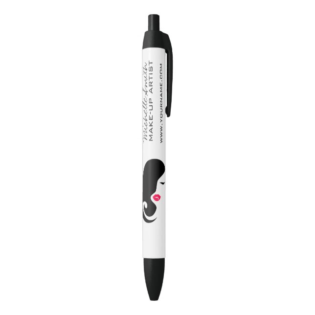 Minimalist Woman Silhouette Black Beauty Salon Pen (Bottom (Vertical))
