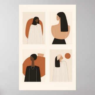 Minimalist Women Portrait Collection | Modern Poster