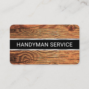Minimalist Wood Timber Layer Carpentry Business Card
