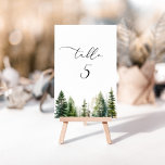 Minimalist woodland pine trees table number<br><div class="desc">Minimalist woodland pine trees table number
Matching items available.</div>
