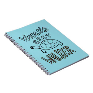 Minimalist World’s Best Walker Turtle Line Art Notebook
