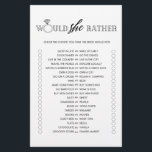 Minimalist would she rather bridal shower game flyer<br><div class="desc">Enjoy your bridal shower with these simple and cute games. Check out our collection for more bridal shower games in the same style. Please note that these games are not editable.</div>