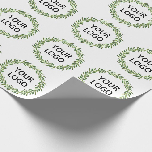  Minimalist Wreath Logo Winter Theme  Business  Wrapping Paper (Corner)