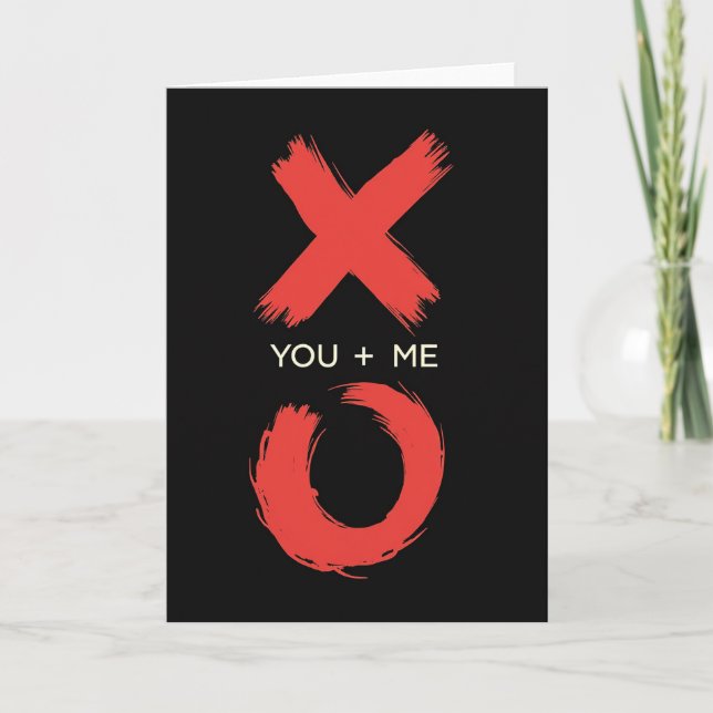 Minimalist Xoxo You Me Love Card (Front)