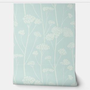 Minimalist Yarrow Flower Botanical Silhouette Wallpaper