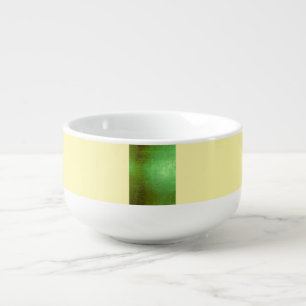 Minimalist Yellow and Green Abstract Bowl