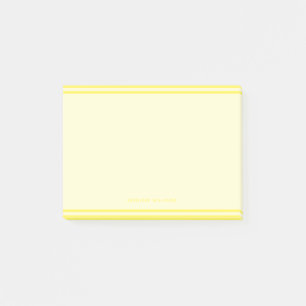 Minimalist yellow borders feminine elegant post-it notes