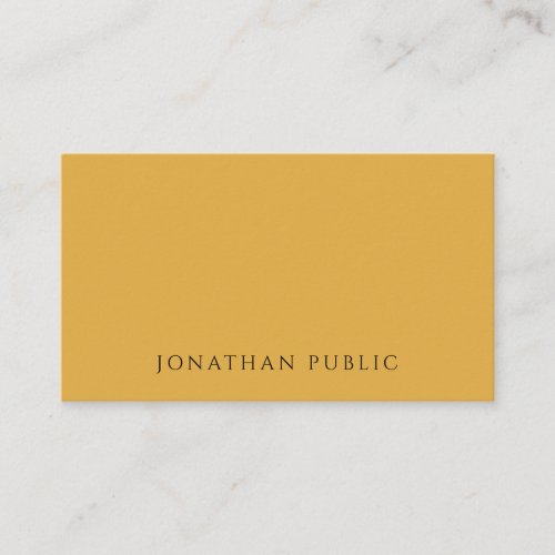 Minimalist Yellow Brown Red Modern Simple Template Business Card
