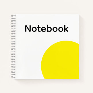 Minimalist Yellow Circle Notebook