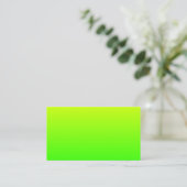 Minimalist Yellow Green Gradient Business Card (Standing Front)