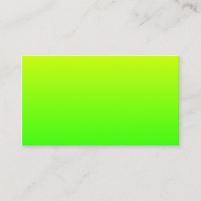 Minimalist Yellow Green Gradient Business Card (Front)