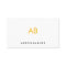 Minimalist Yellow Monogram Modern White