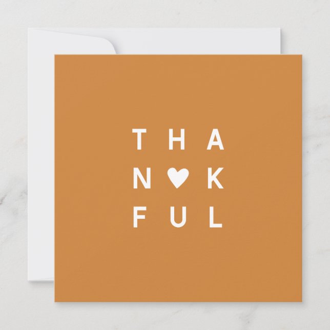 Minimalist Yellow Photo Thanksgiving Holiday  Card (Front)