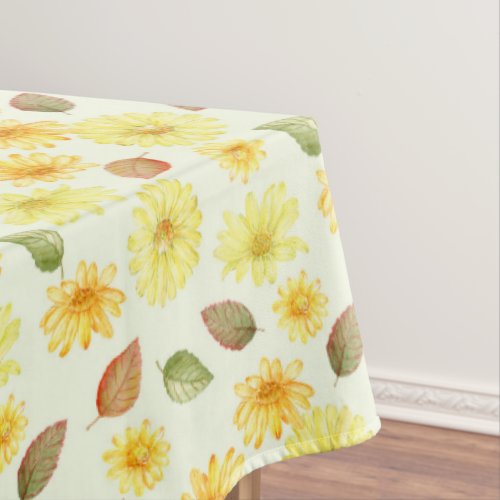 Minimalist Yellow Sunflowers Autumn Gender Neutral Tablecloth