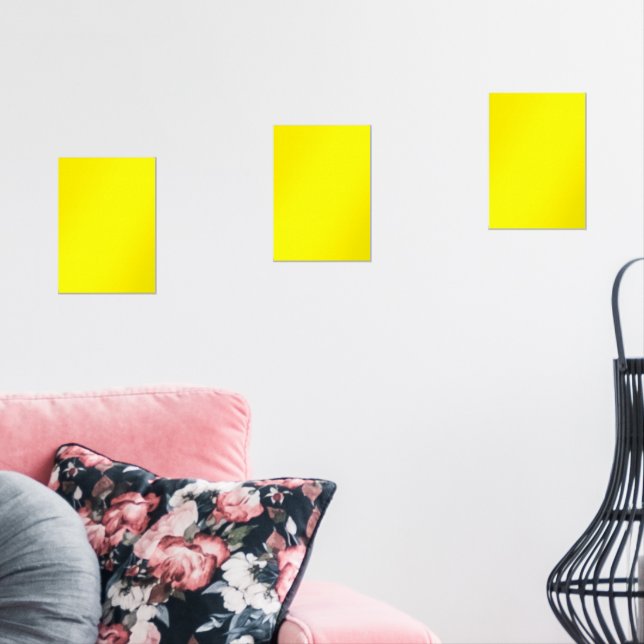 Minimalist Yellow Wall Art | Modern Print Set (Livingroom)