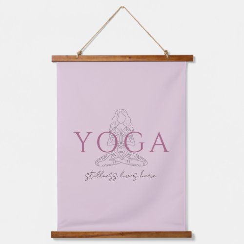 Minimalist Yoga Lotus Pose Yoga Studio Hanging Tapestry