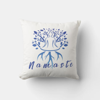 Minimalist Yoga & Meditation Design Throw Pillow