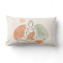 Minimalist Yoga Meditation Throw Pillow