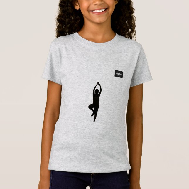  Minimalist Yoga Pose Silhouette T-Shirt (Front)