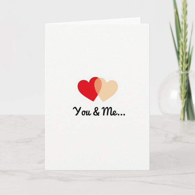 Minimalist You And Me Card (Front)