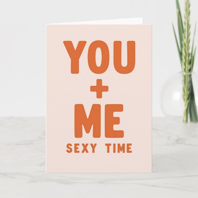 Minimalist You And Me Sexy Time Card (Front)
