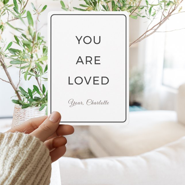Minimalist You Are Loved Valentine Card (Creator Uploaded)