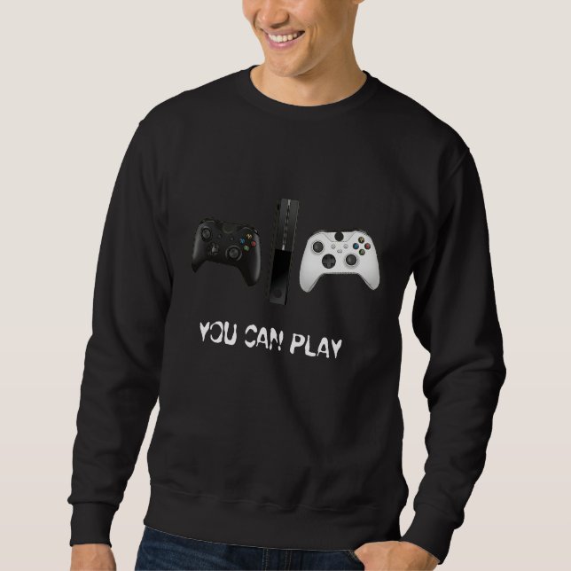 Minimalist "You Can Play" Gaming Controller Shirt (Front)