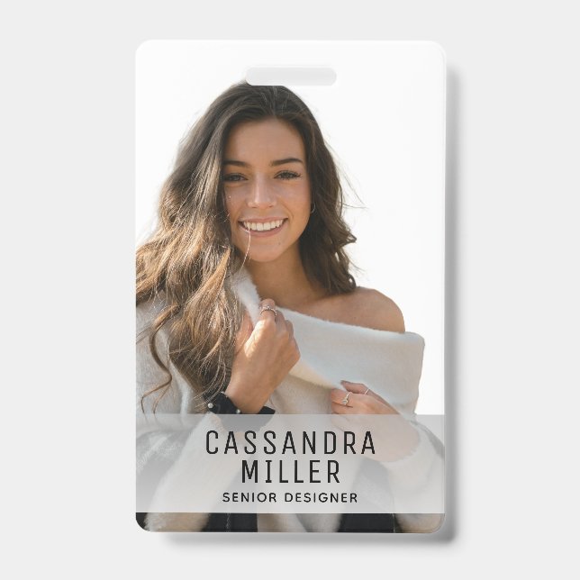 Minimalist Your Logo Company ID Badge (Front)